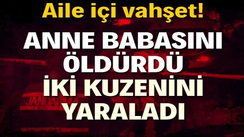 Anne babasını öldürdü, 2 kuzenini yaraladı...