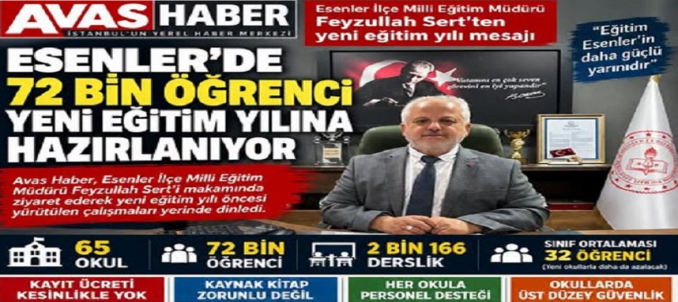 Esenler’de 72 Bin Öğrenci Yeni Eğitim Yılına Hazırlanıyor