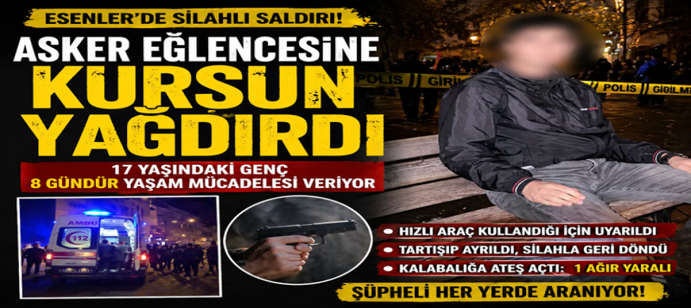 ESENLER’DE SİLAHLI SALDIRI: 17 YAŞINDAKİ GENÇ 8 GÜNDÜR YOĞUN BAKIMDA