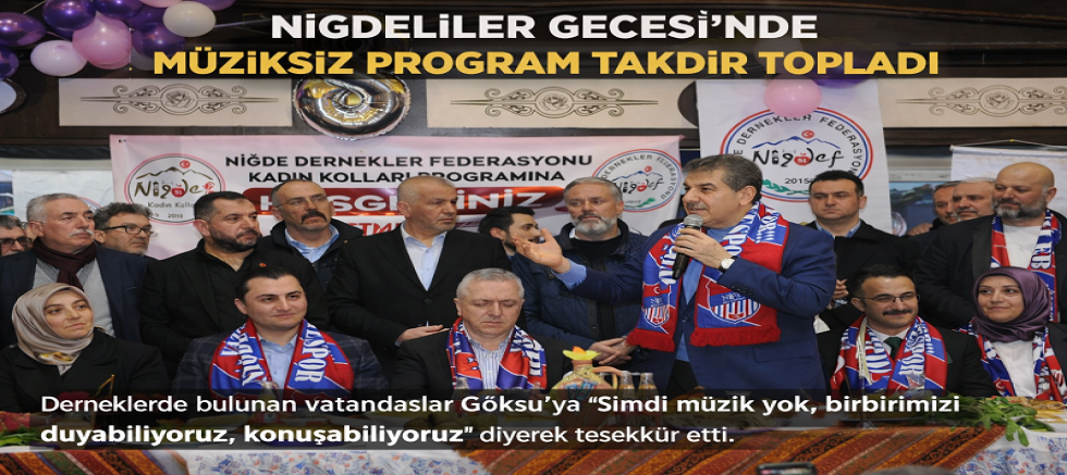 Niğde’liler Gecesi’nde Müziksiz Program Takdir Topladı