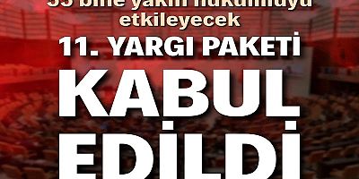 11. Yargı Paketi paketi TBMM'de kabul edildi