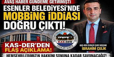 AVAS HABER'İN GÜNDEME TAŞIDIĞI MOBBİNG İDDİALARININ ARDINDAN KAS-DER'DEN DİKKAT ÇEKEN AÇIKLAMA