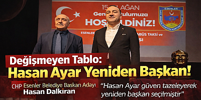 Esenler Şoförler Odası’nda Değişmeyen Tablo: Hasan Ayar Yeniden Başkan