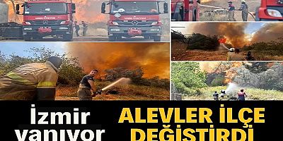 İzmir de yanıyor: Alevler ilçe değiştirdi