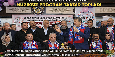 Niğde’liler Gecesi’nde Müziksiz Program Takdir Topladı