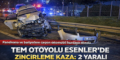 TEM Otoyolu Esenler’de Zincirleme Kaza: 2 Yaralı